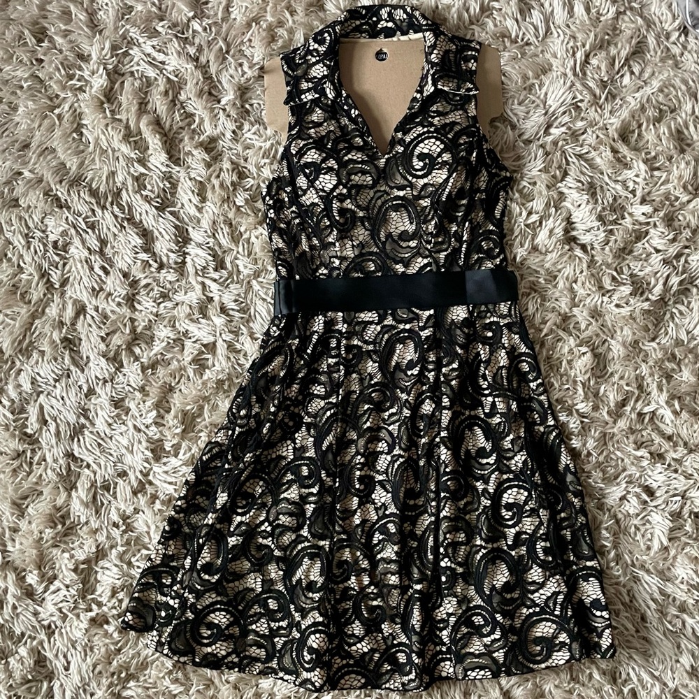 Roz & Ali Black Lace Cocktail Dress Petite 4 | NWOT